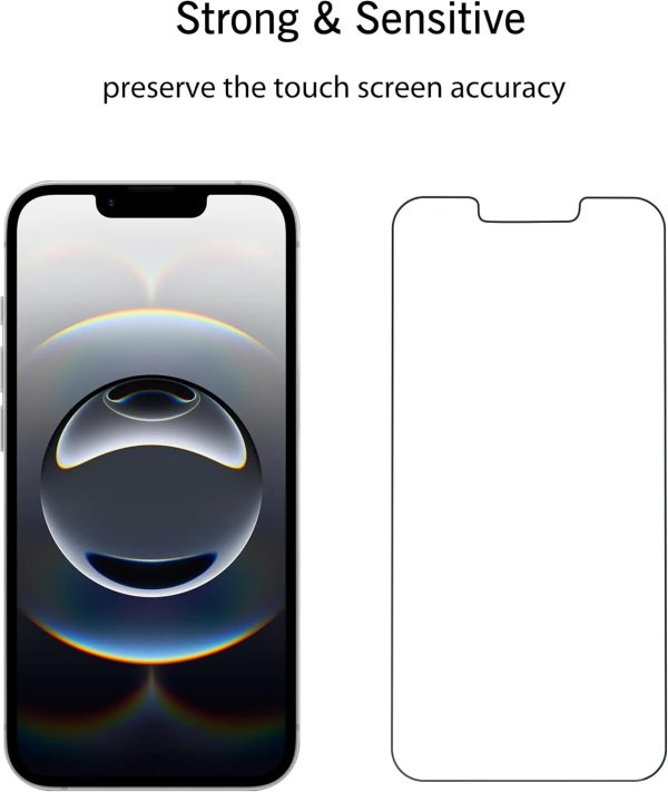 Ailun Screen Protector for iPhone 16e / iPhone 14 / iPhone 13 / iPhone 13 Pro [6.1 Inch] Display 3 Pack Tempered Glass, Case Friendly [Not for iPhone 16 6.1 Inch] - Image 5